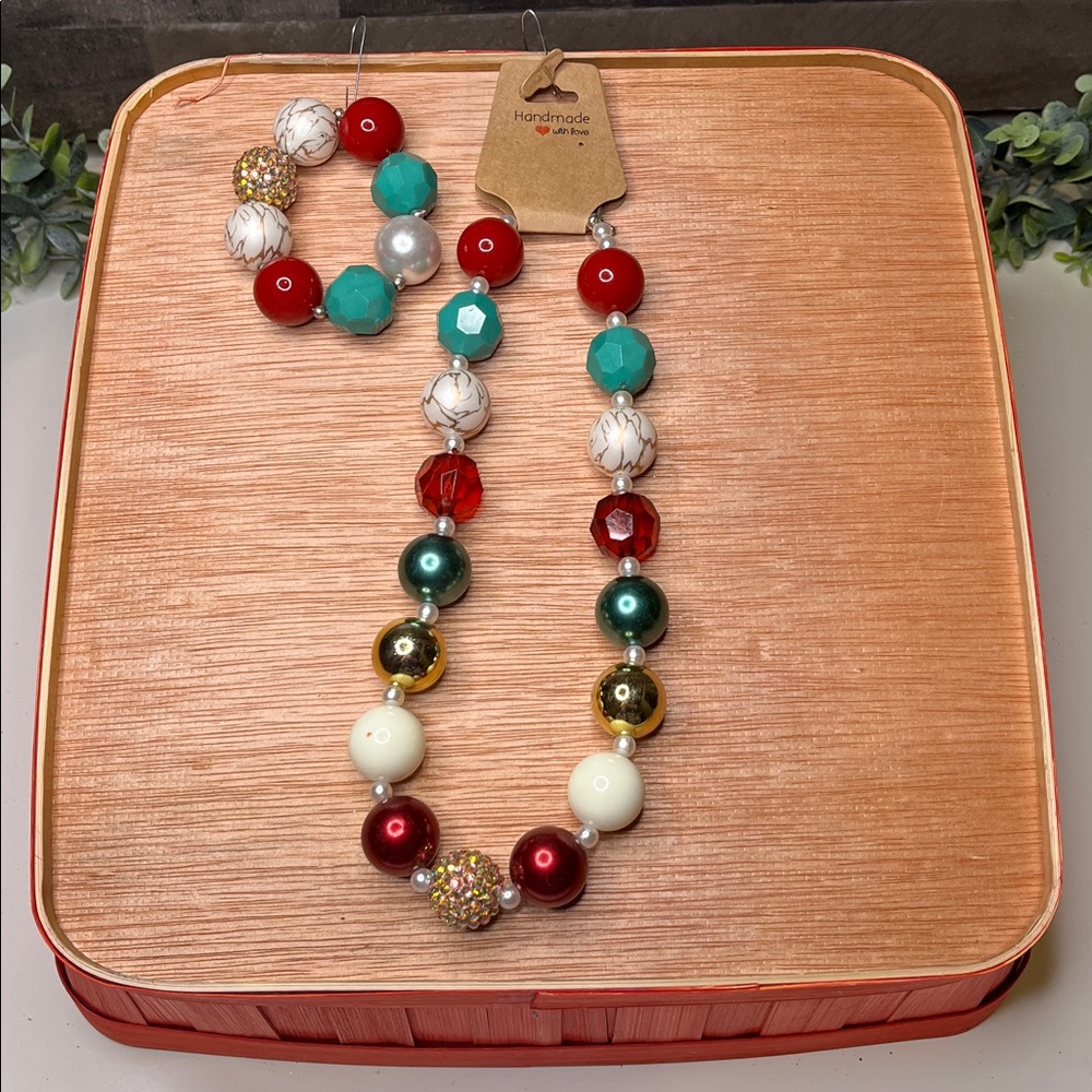 Colorful Beaded Necklace and bracelet Kids Size